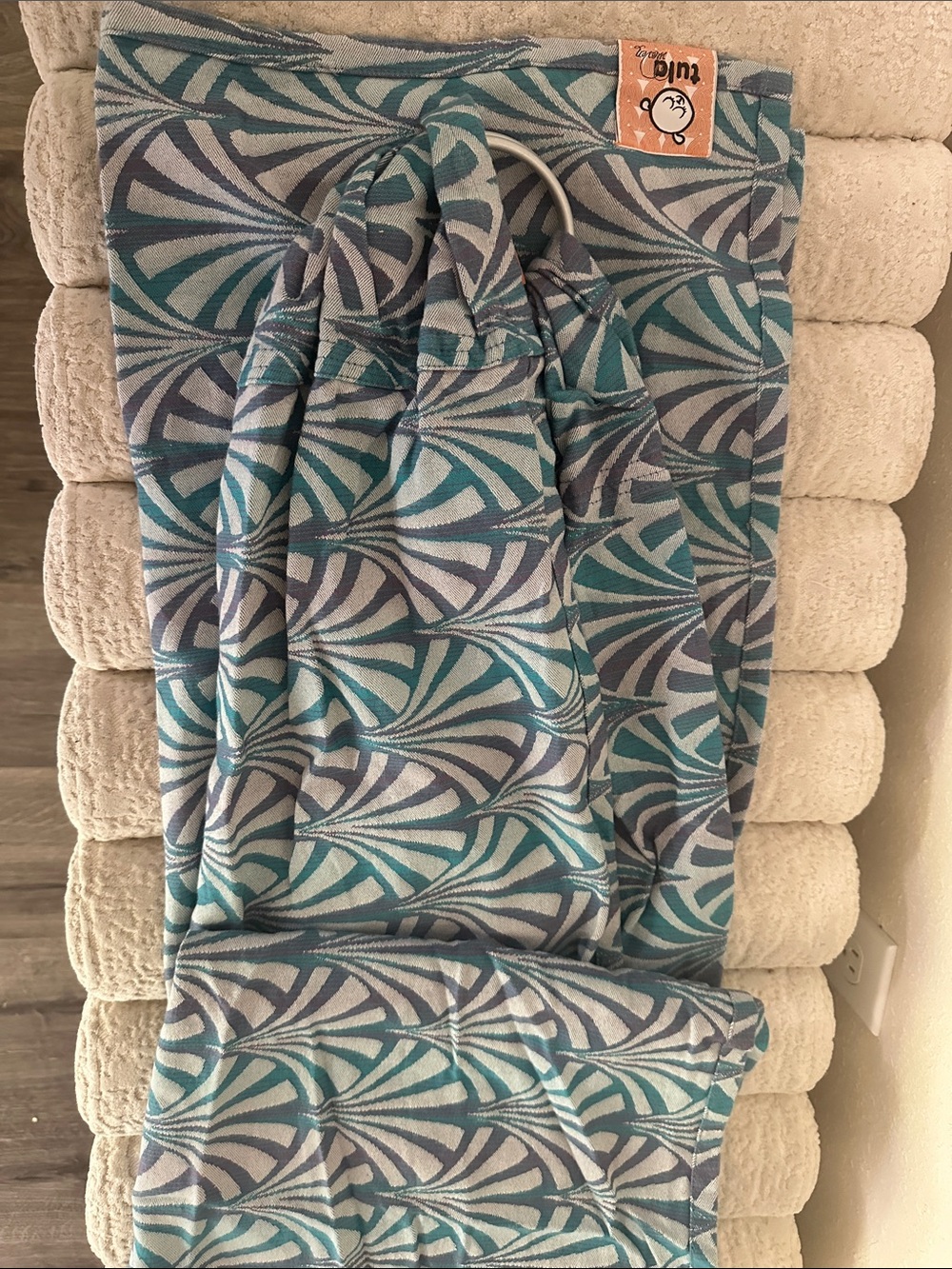 Tula Kids Teal and Gray Swirl Ring Sling
